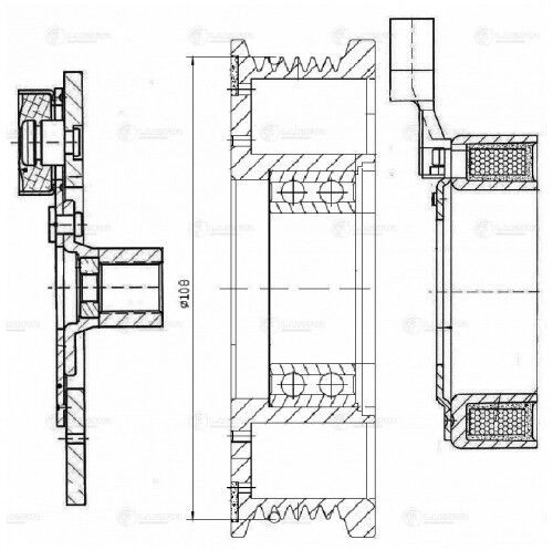 Муфта эл/магн. компрессора кондиц. для а/м Ford Mondeo IV (07-) 2.0i/2.3i (LMAC 1002)