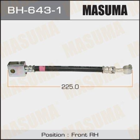 Шланг тормозной Infiniti EX 08-13, G 06-, QX 13- передний MASUMA правый MASUMA BH-643-1