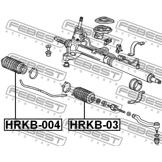 Пыльник р/рейки NISSAN PULSAR N15 1995.01-2000.08 JP HRKB-03 FEBEST FEBEST HRKB-03