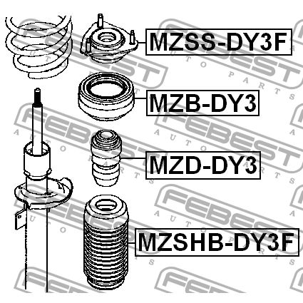 Подшипник опоры амортизатора MZB-DY3 FEBEST MZB-DY3