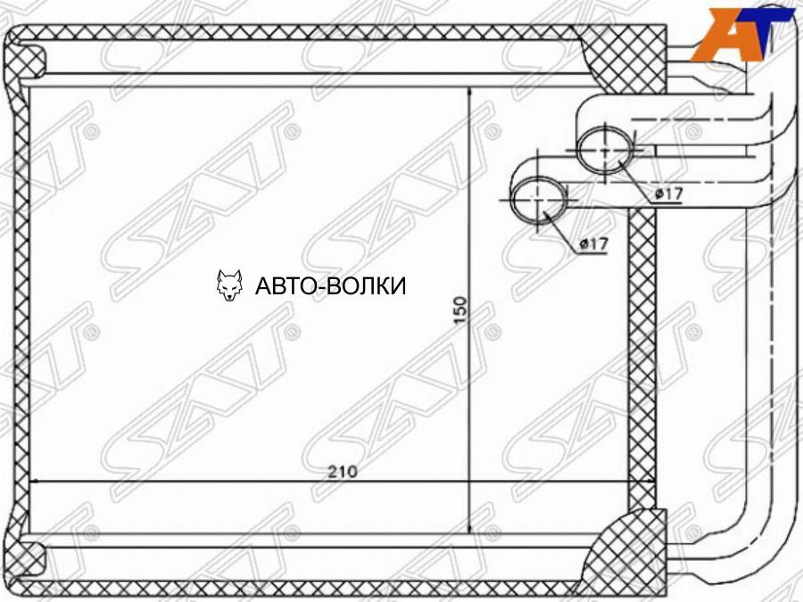 SAT Радиатор отопителя салона HYUNDAI i30 07-; KIA CEED 07-