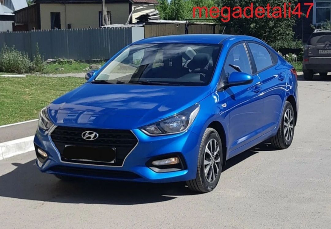 Бампер передний в цвет кузова для Хендай Солярис Hyundai Solaris 2 (2017-2020) N4U - MARINA BLUE-Синий