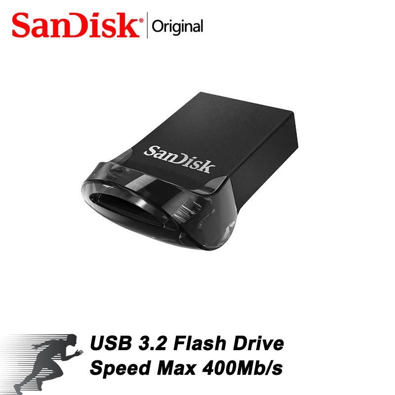 SanDiskUSB-флеш-накопительUltraFitSDCZ430-128G128ГБ,черно-серый