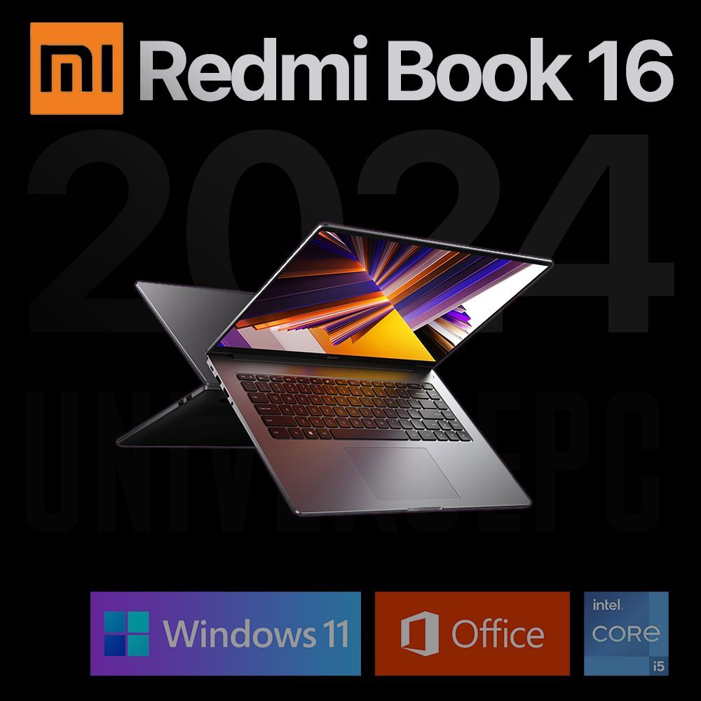 RedmiRedmiBook162024Ноутбук16",IntelCorei5-12450H,RAM16ГБ,SSD1000ГБ,IntelHDGraphics,WindowsPro,серебристый,Русскаяраскладка