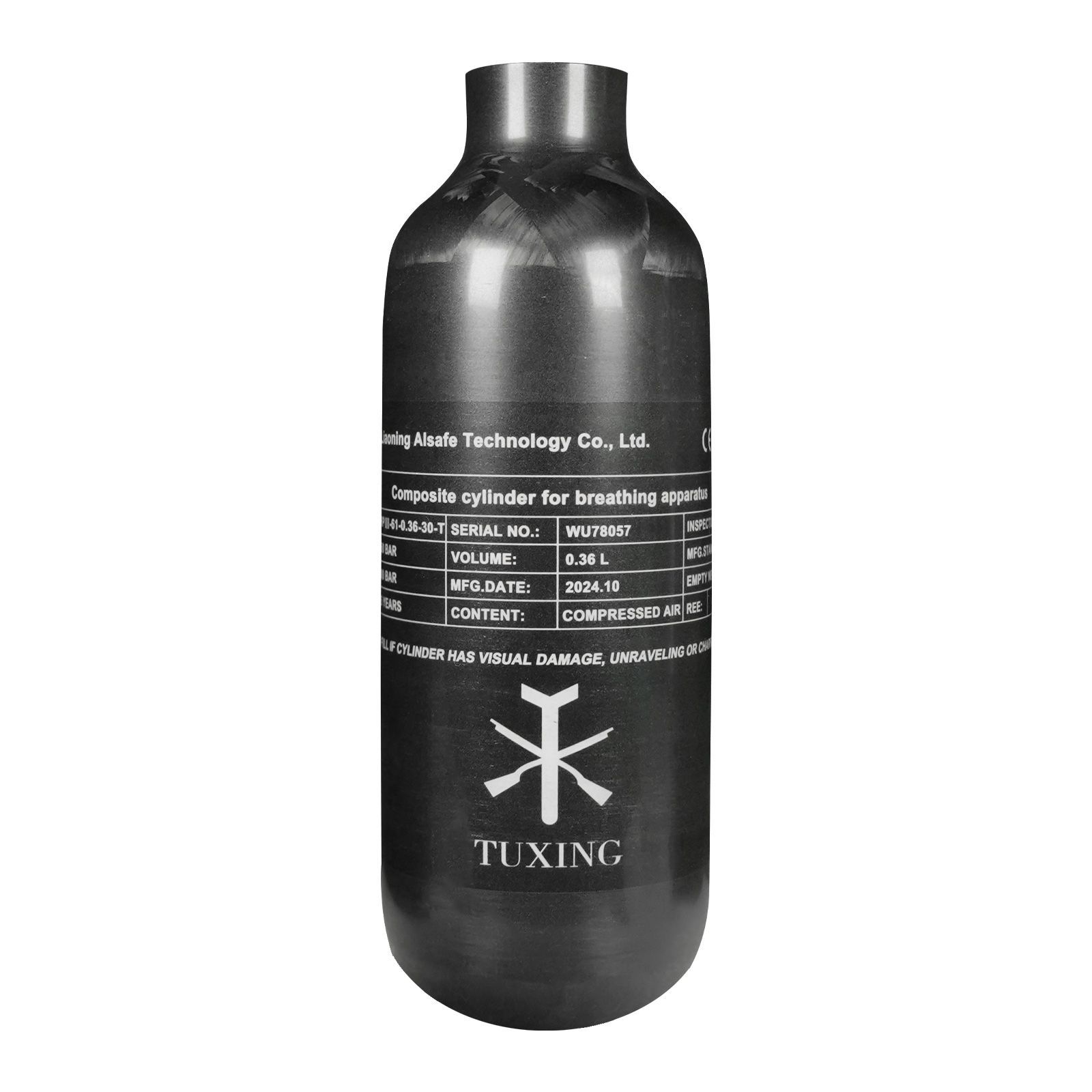 TUXING Compact 0,36 л углеродного волокна 30Мпа 4500psi M18*1,5 для pcp, дайвинга,Scba топливного бака