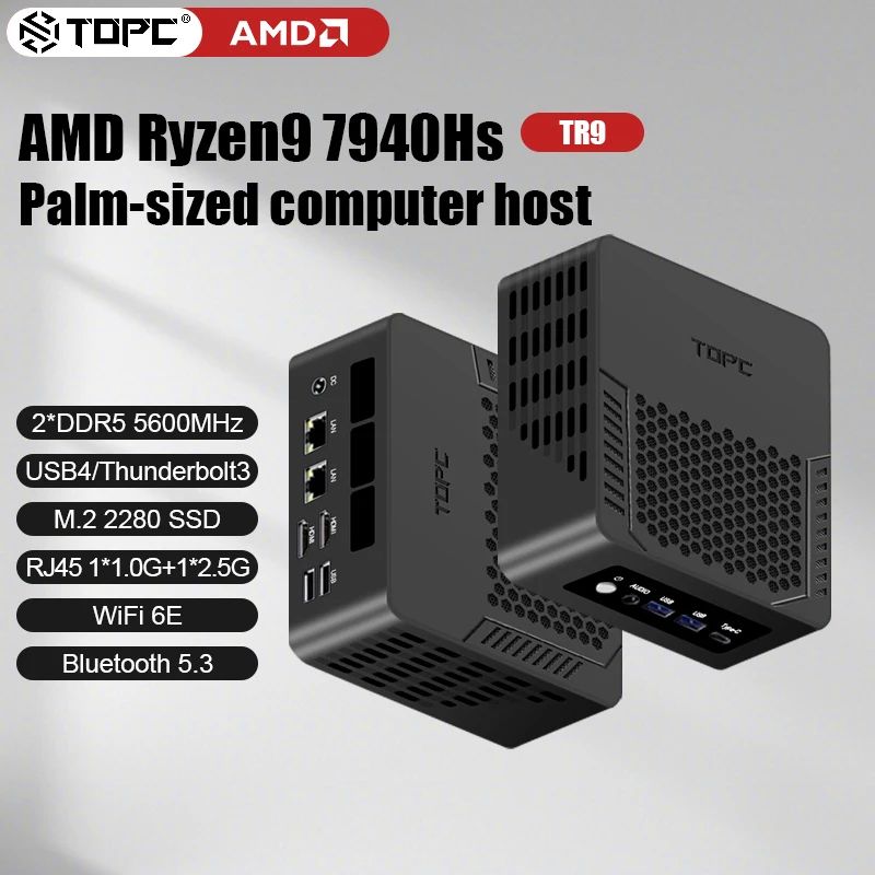 SZBOXМини-ПКSZBOXAMDR97940HS(AMDRyzen97940HS,RAMОтсутствует,AMDRadeon780M,БезОС),SZBOXAMDR97940HS