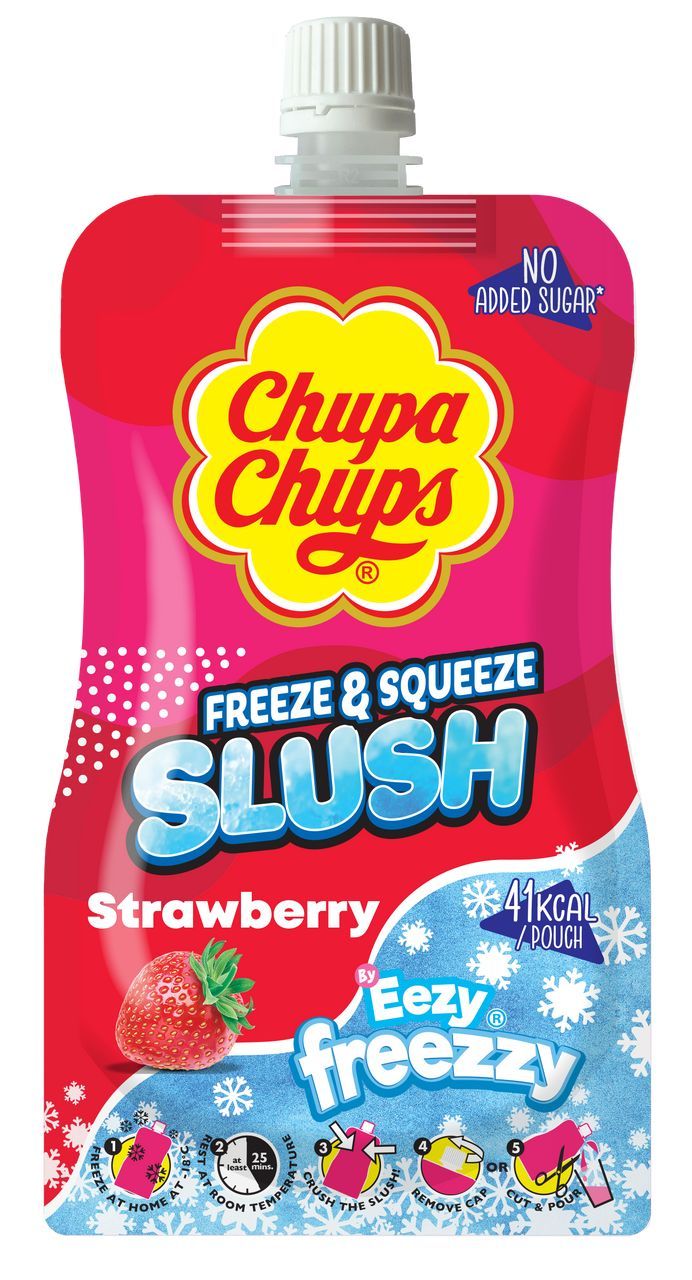 Напиток Чупа Чупс Фриз Энд Скуиз Слаш Клубника/Freeze & Squeeze Slush Chupa Chups Strawberry 250мл (Ирландия)