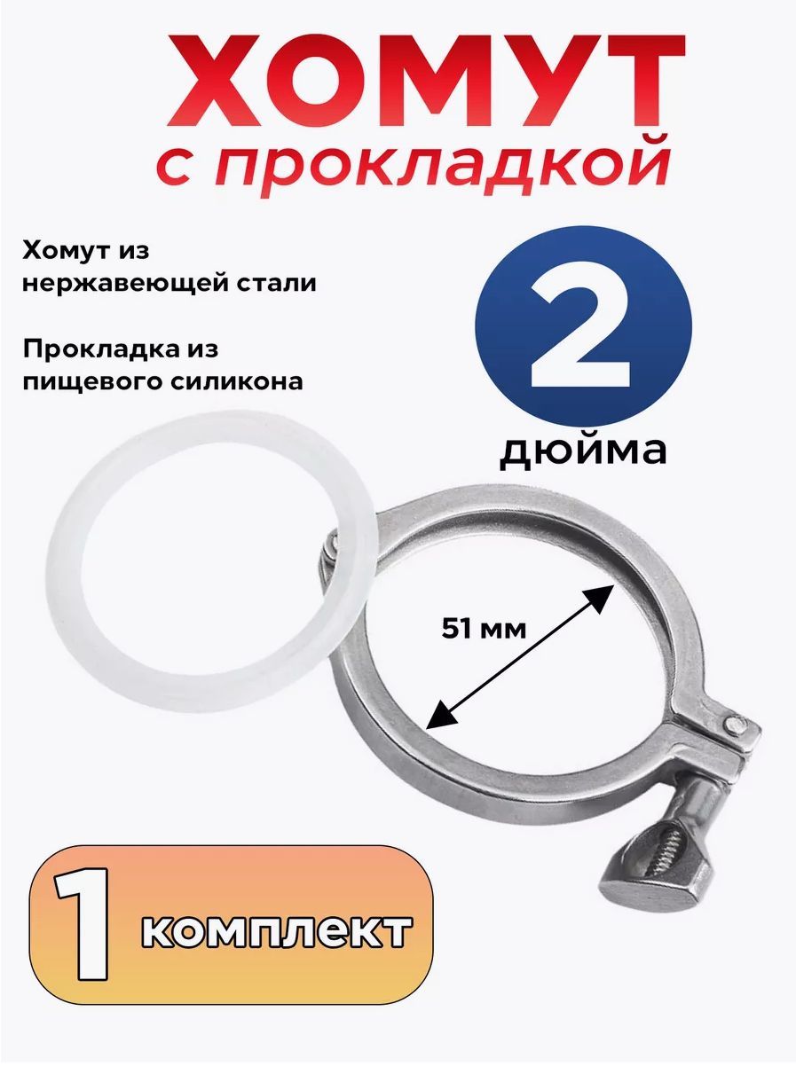 Хомутдляклампсоединения2дюйма(спрокладкой)