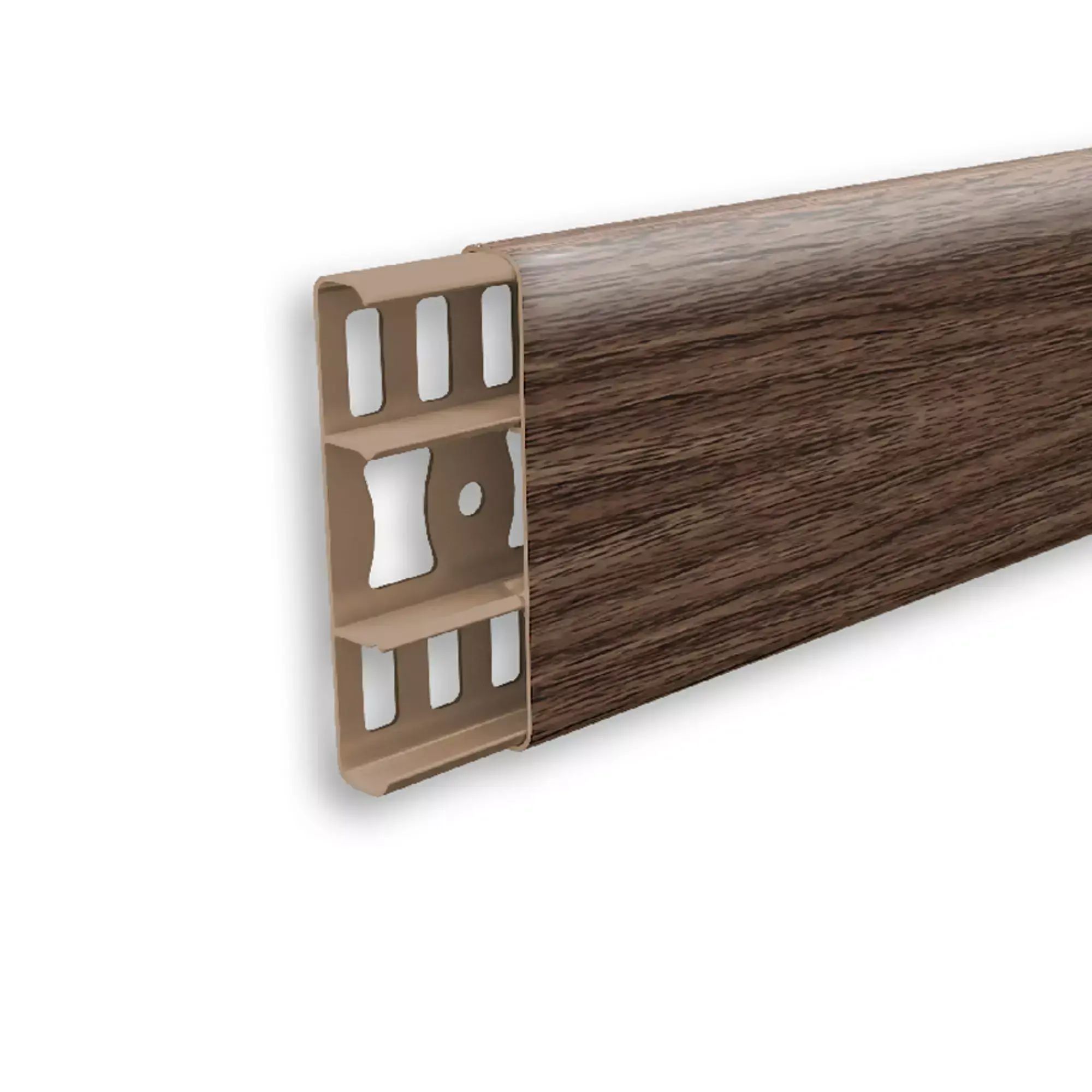 Кабель-канал округлый с центральной планкой белый матовый с текстурой- прим...