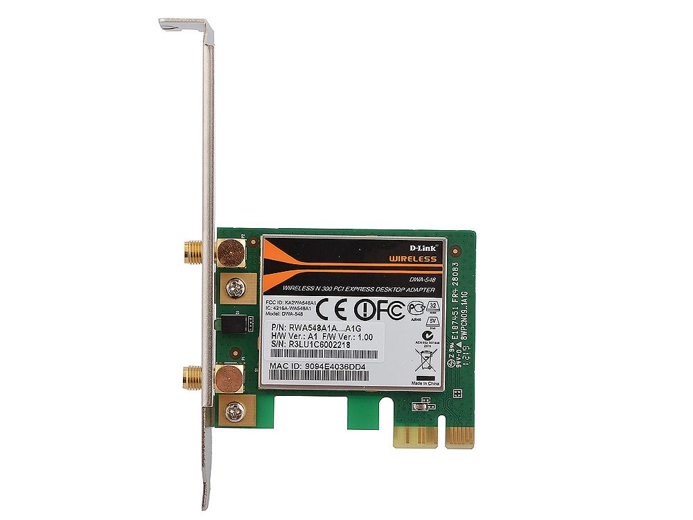 Адаптер pci d link. D-link dwa-548. dwa-548. wifi адаптер d-link dwa-548.