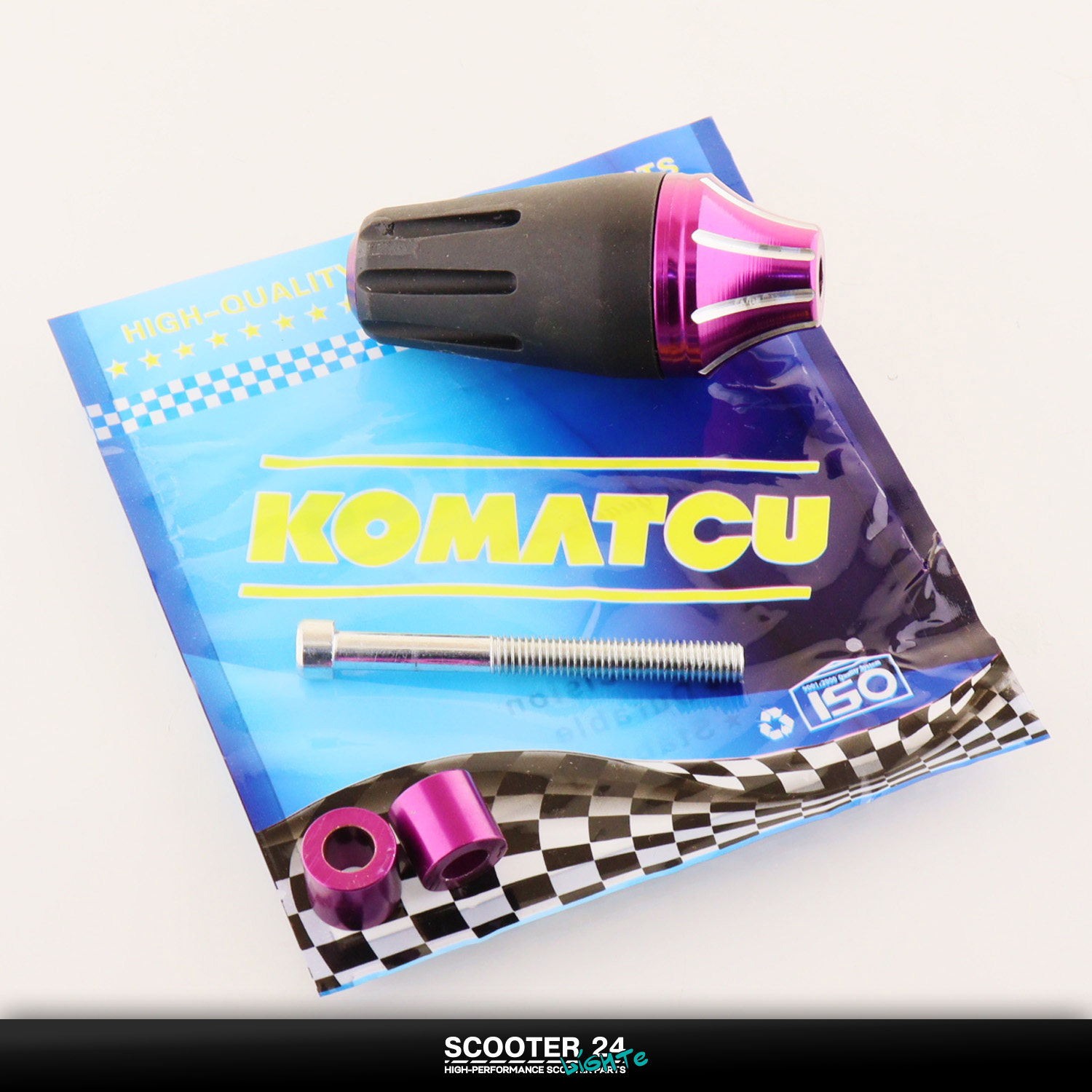 Отбойник двигателя / рамы защита для мотоцикла боковая (фиолетовый) "KOMATCU" слайдер для клетки