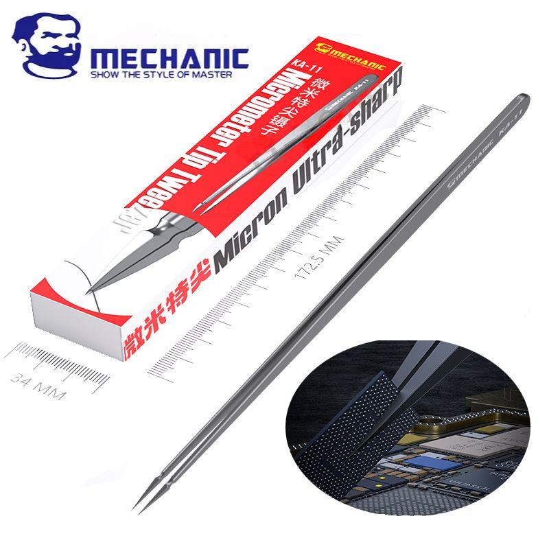 MECHANICKA-11СпециальныйзаостренныймикрометрическийпинцетНемагнитныйантиадсорбционныйдляпрецизионныхэлектронныхкомпонентовFlyingWire