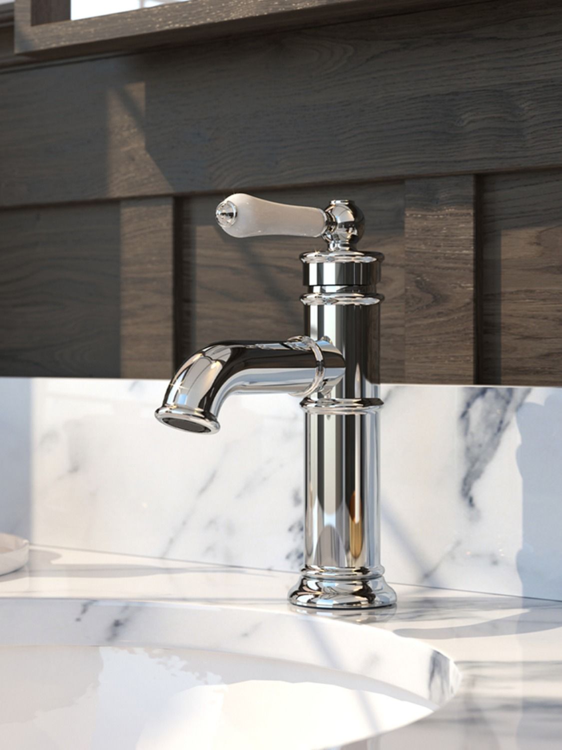 Фото товара на маркетплейсе ozon Смеситель для раковины в стиле ретро, латунь, IDDIS, Oxford, OXFSB00i01