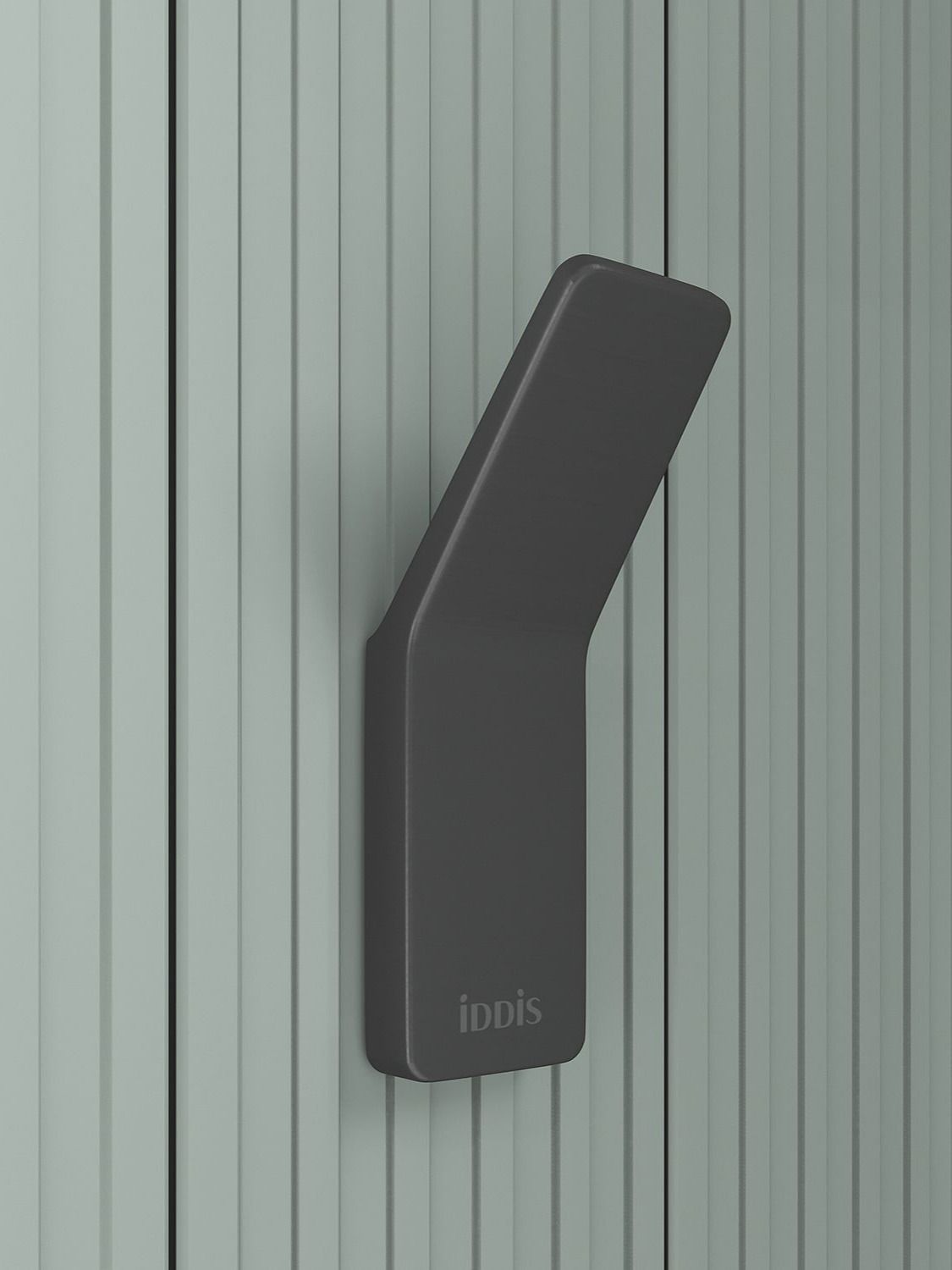 Фото товара на маркетплейсе ozon Крючок одинарный для ванной комнаты IDDIS, сплав металлов, матовый графит, Slide, SLIGM10i41