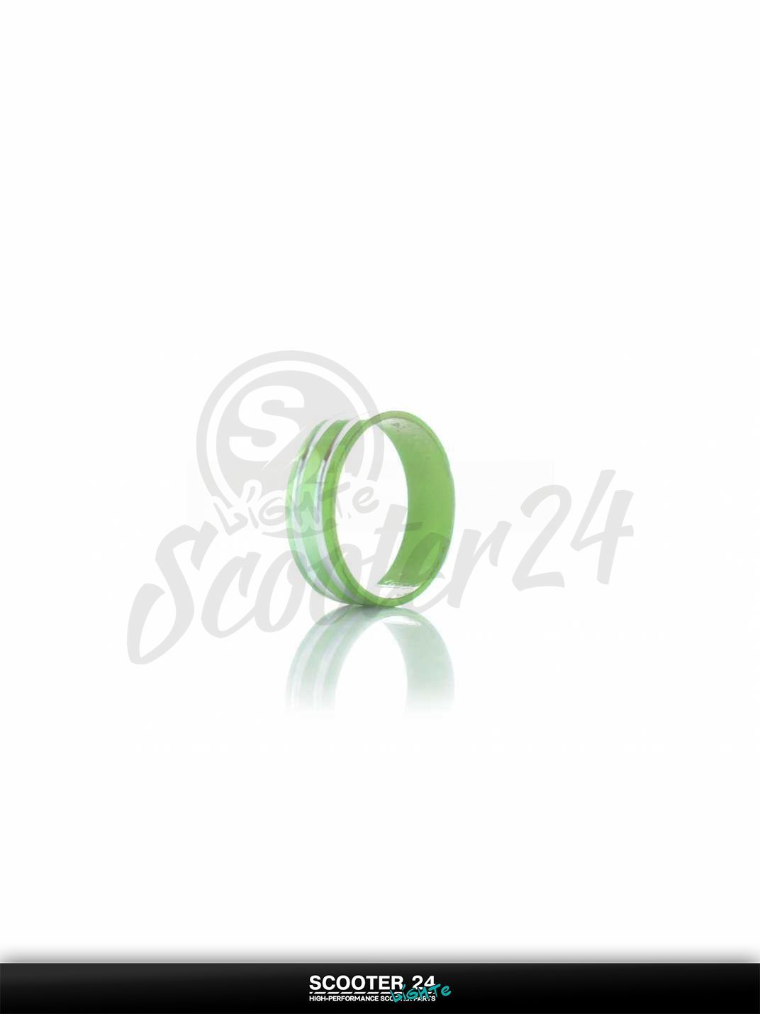 Шайба посадочная рулевой колонки (кольцо) вело алюминиевая, h10, d29 (зеленая) #QC-002