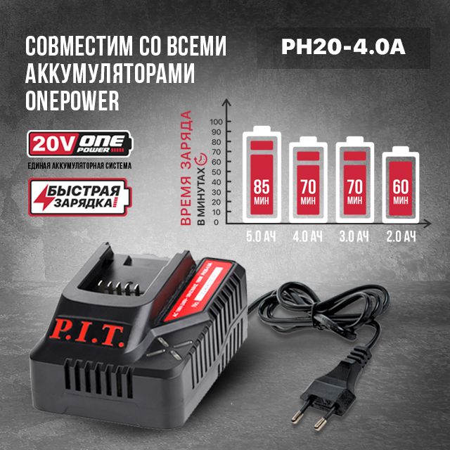 Аккумулятор OnePower PH20-5.0 P.I.T. (20В, 5Ач, Li-Ion)(图8)