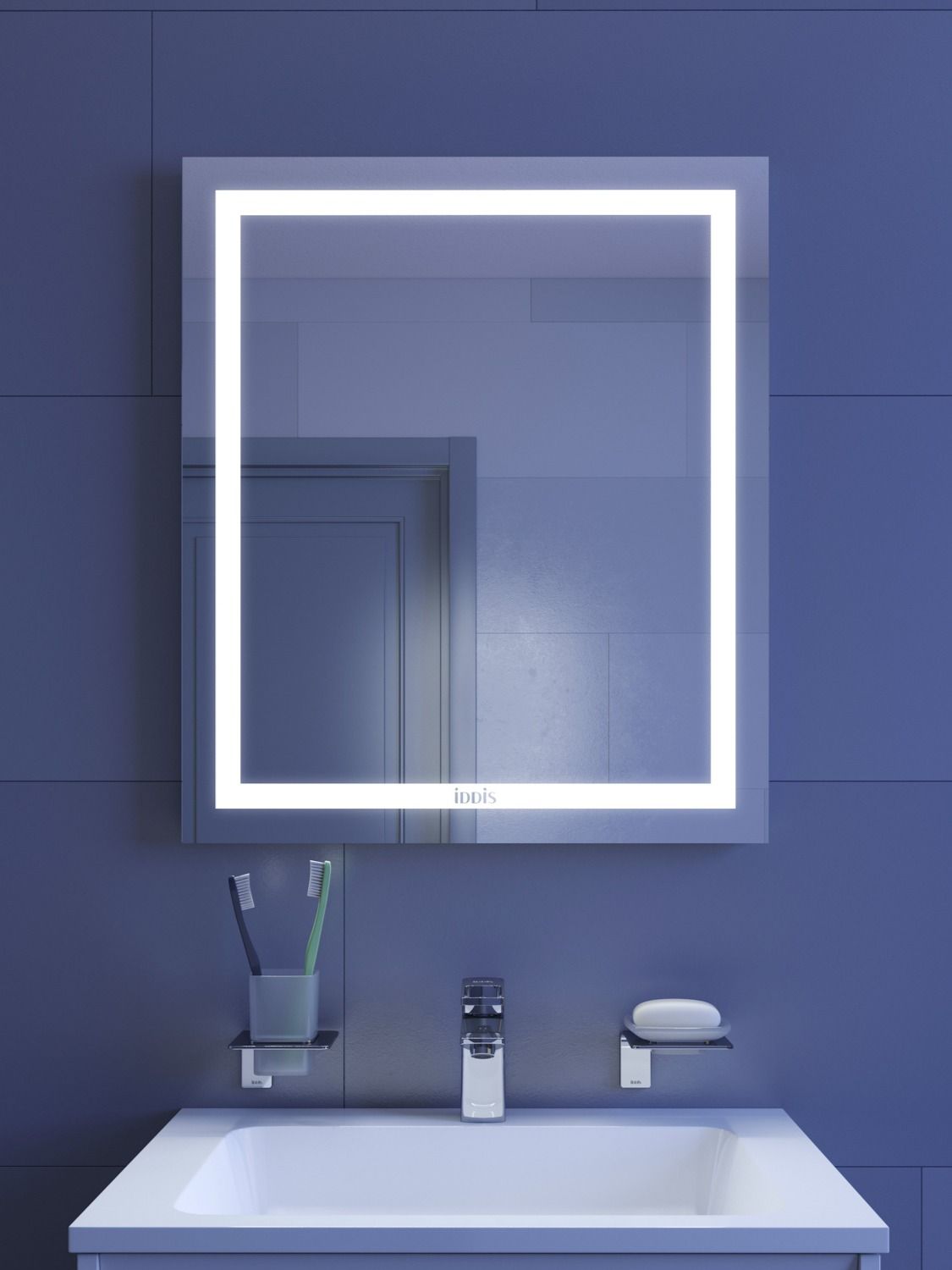 Фото товара на маркетплейсе ozon Зеркало с подсветкой для ванной комнаты, 60 см, Zodiac, IDDIS, ZOD6000i98