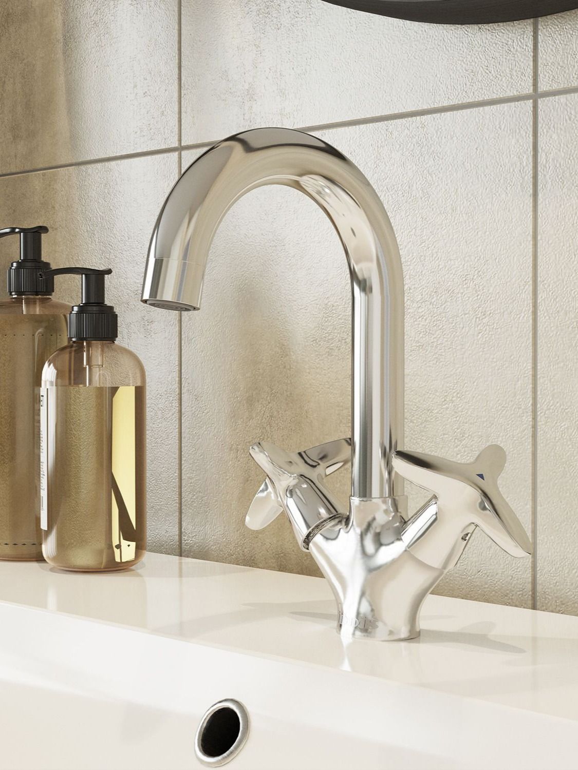 Фото товара на маркетплейсе ozon Смеситель для раковины IDDIS с поворотным изливом, латунь, глянцевый хром, Copter, COPSB00i01