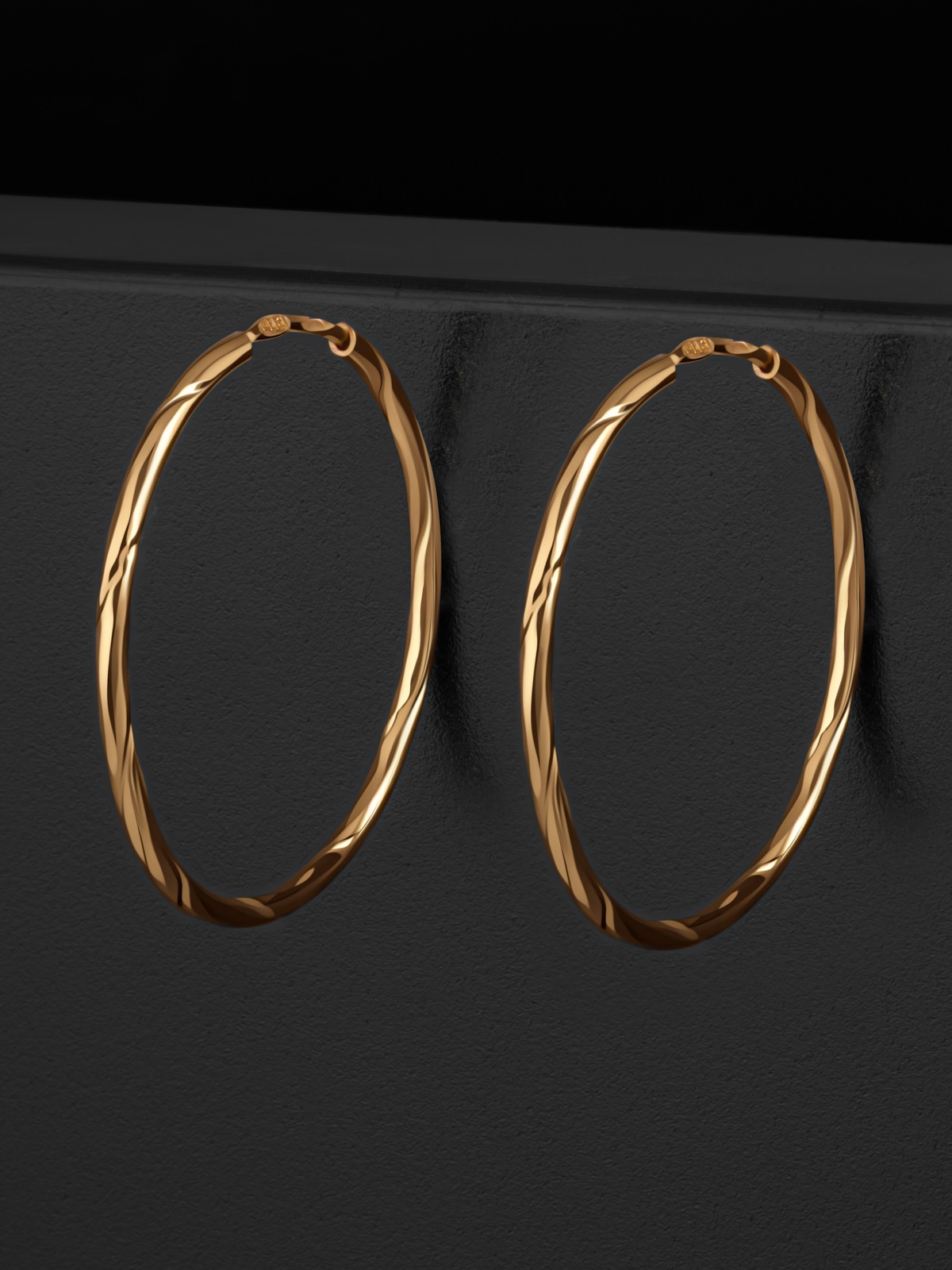 Серьги кольца золотые 585