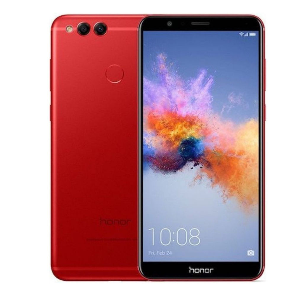 Honor Смартфон 7X 4/128 ГБ, красный