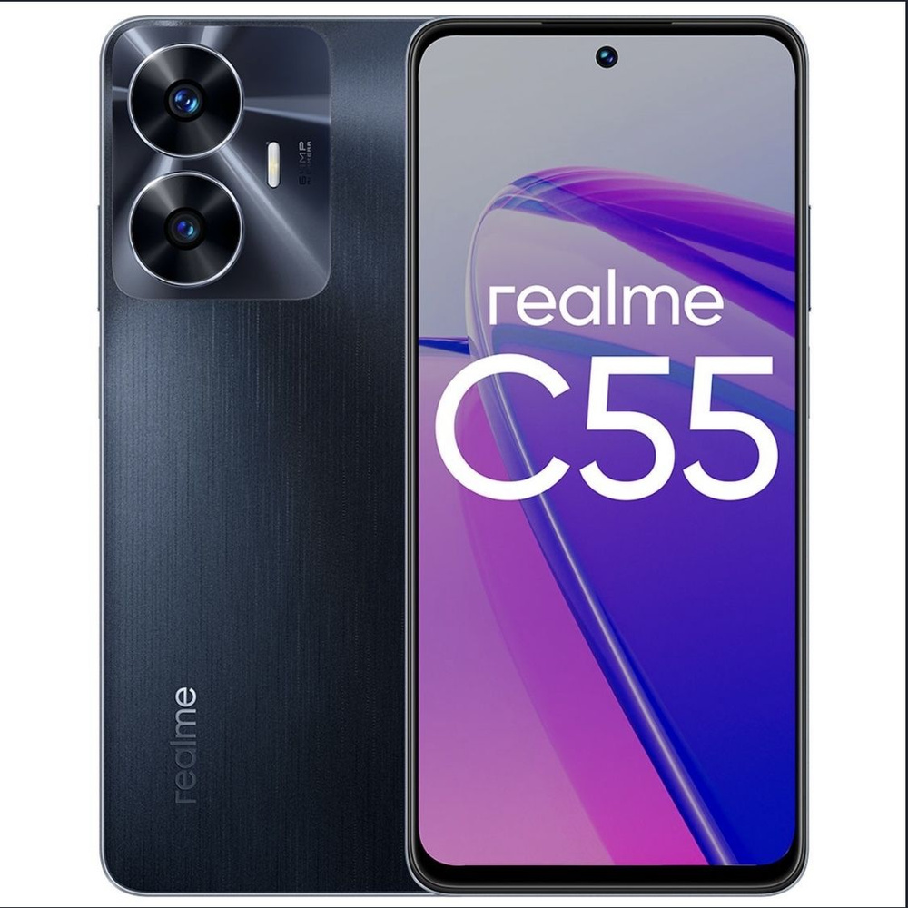 realme Смартфон C55 Ростест (EAC) 8/256 ГБ, черный #1