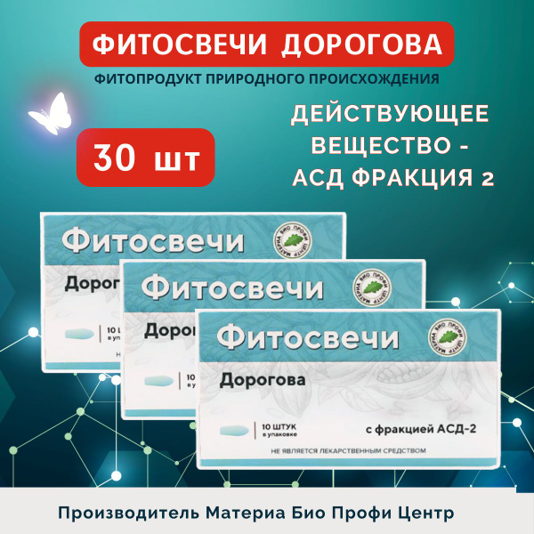 Фитосвечи Дорогова с фракцией АСД-2, блистер - купить с доставкой по ...