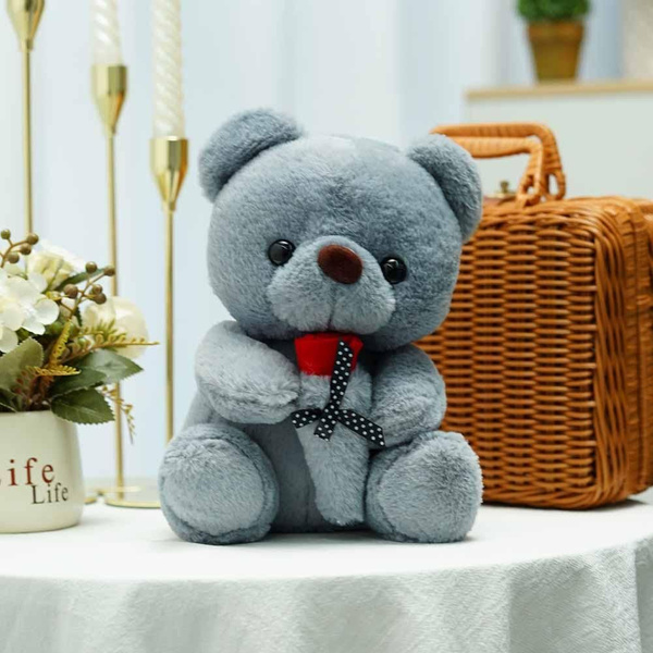 Мягкая игрушка с цветами/Кукла Тедди Мишка с розой 25см/подарок для ...
