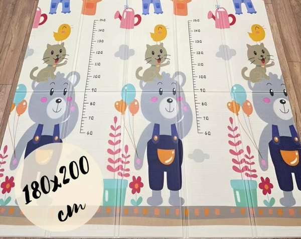 Коврик детский для ползания 180x200x0,9 см складной развивающий ...
