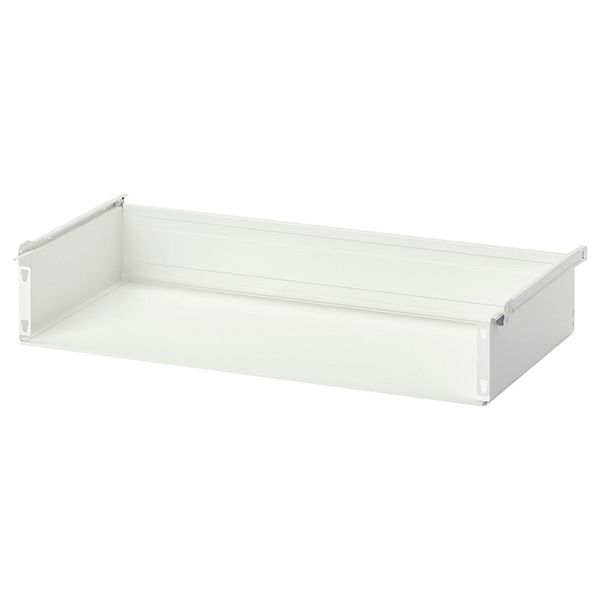 Ящик для хранения IKEA (ИКЕА) 56,4х12х51,3 см металлический. Цвет белый ...