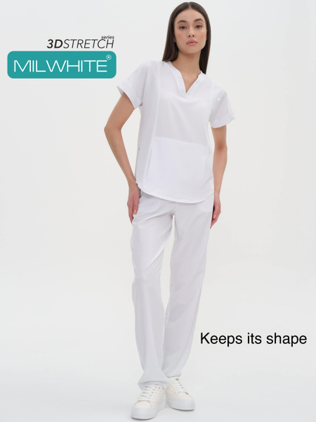 Медицинский костюм женский MILWHITE Premium Mod.612 хирургический ...