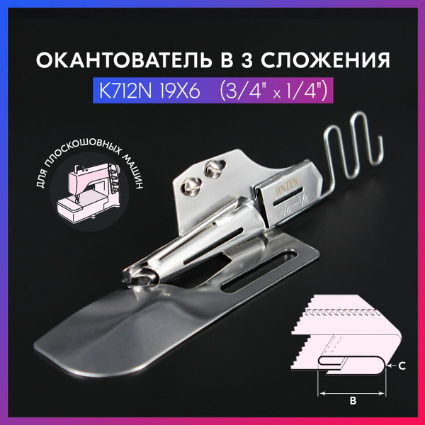 Окантователь K712N (A) 19x6 мм в 3 сложения (3/4"х1/4") - купить с ...