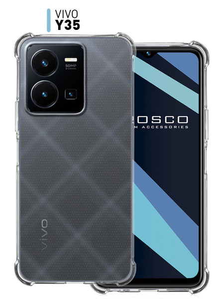 Противоударный силиконовый чехол на Vivo Y35 (Виво У35) с усиленными ...