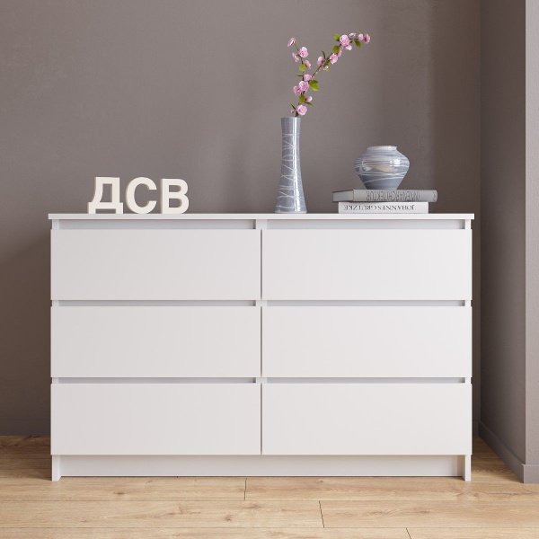 Комод ДСВ Мебель Комод_МК800.1, 120x40x77 см, 6 ящ. - купить по ...