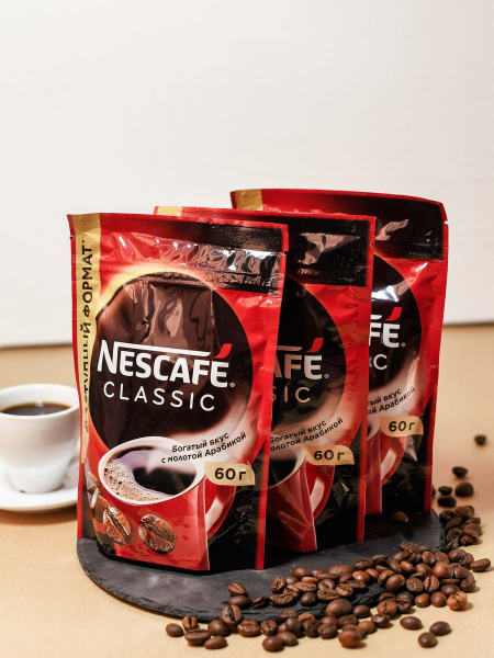 Кофе растворимый NESCAFÉ Порошковый 180г. 3шт. - купить с доставкой по ...