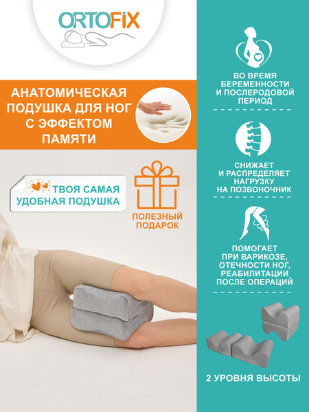 Анатомическая подушка 22.5x24.5 см, ORTOFIX подушка под поясницу на ...
