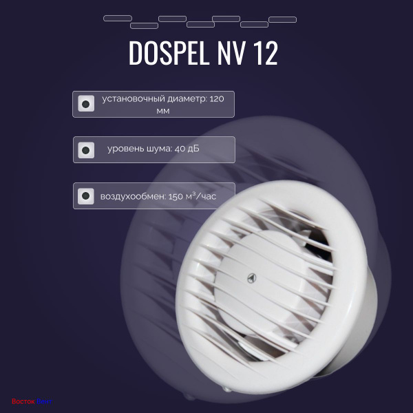 Вытяжной вентилятор DOSPEL NV 120 - купить с доставкой по выгодным ...