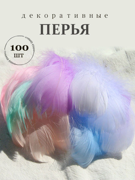 Перья для рукоделия декоративные 100шт - купить с доставкой по выгодным ...