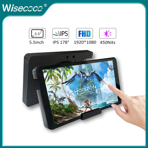 Монитор Wisecoco 5,5 дюйма 1080p сенсорный экран IPS портативный ...