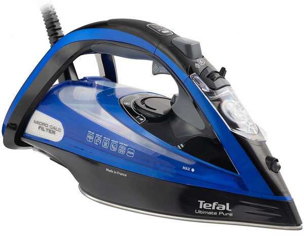Утюг Tefal Ultimate Pure FV9848E0 синий, черный Металлокерамическое ...