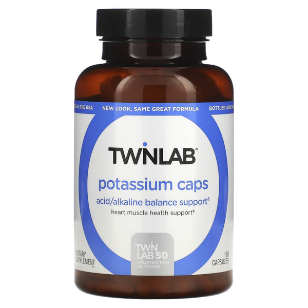 Twinlab, Калий в капсулах, 180 капсул - купить с доставкой по выгодным ...