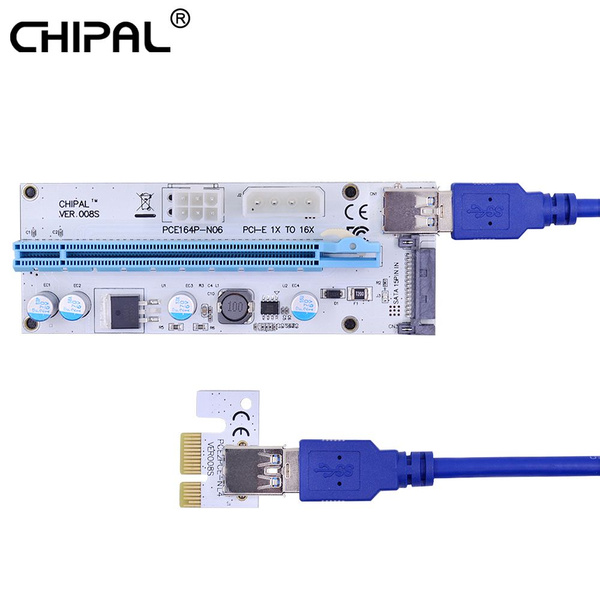 Riser PCI-E райзер для видеокарты CHIPAL VER008S 008S Molex PCIE ...