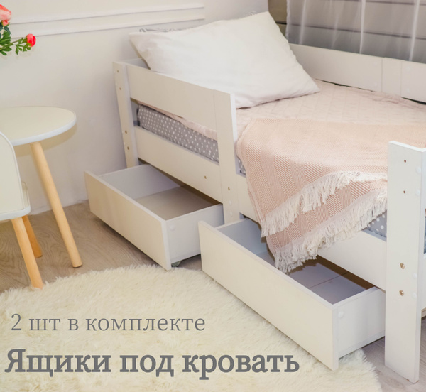 Выкатные ящики под кровать на колесах 2шт - купить с доставкой по ...