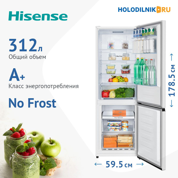 Двухкамерный холодильник HISENSE RB372N4AW1 купить на OZON по низкой ...