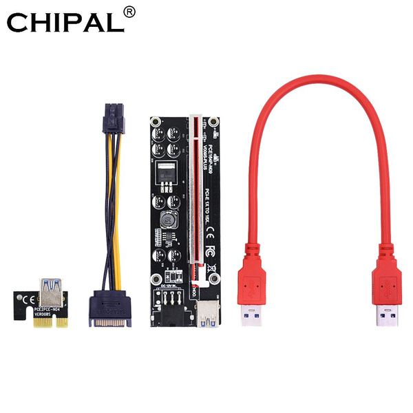 PCI-E райзер для видеокарты CHIPAL V009S Plus Riser PCIE удлинитель PCI ...