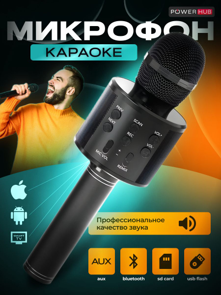 Микрофон PowerHub КараокеМик - купить по выгодной цене в интернет ...