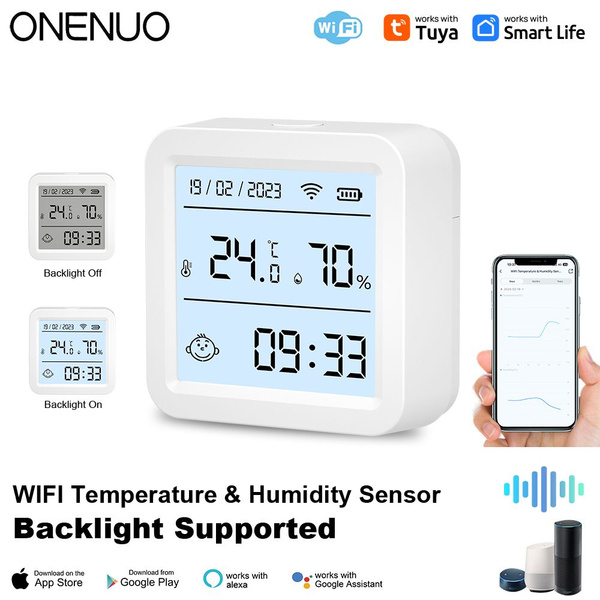 Tuya WIFI Smart Датчик температуры влажности гигрометр термометр с ...
