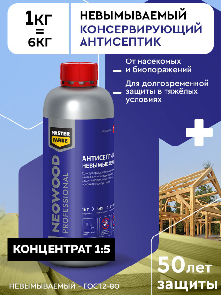 Антисептик для дерева деревозащитный NEOWOOD PROFESSIONAL Masterfarbe ...