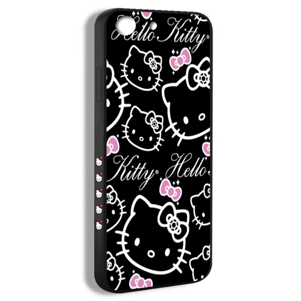 Чехол на айфон iPhone SE 2020 Hello Kitty черно белый узор COD04 ...