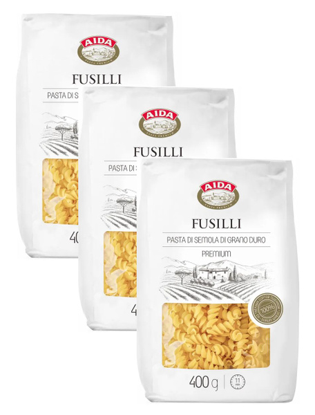 Макаронные изделия Aida Fusilli спиральки, 400 г х 3 шт - купить с ...