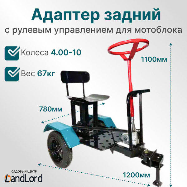 Оснастка для садовой техники АДАПТЕР ЗАДНИЙ с рулевым управлением для ...